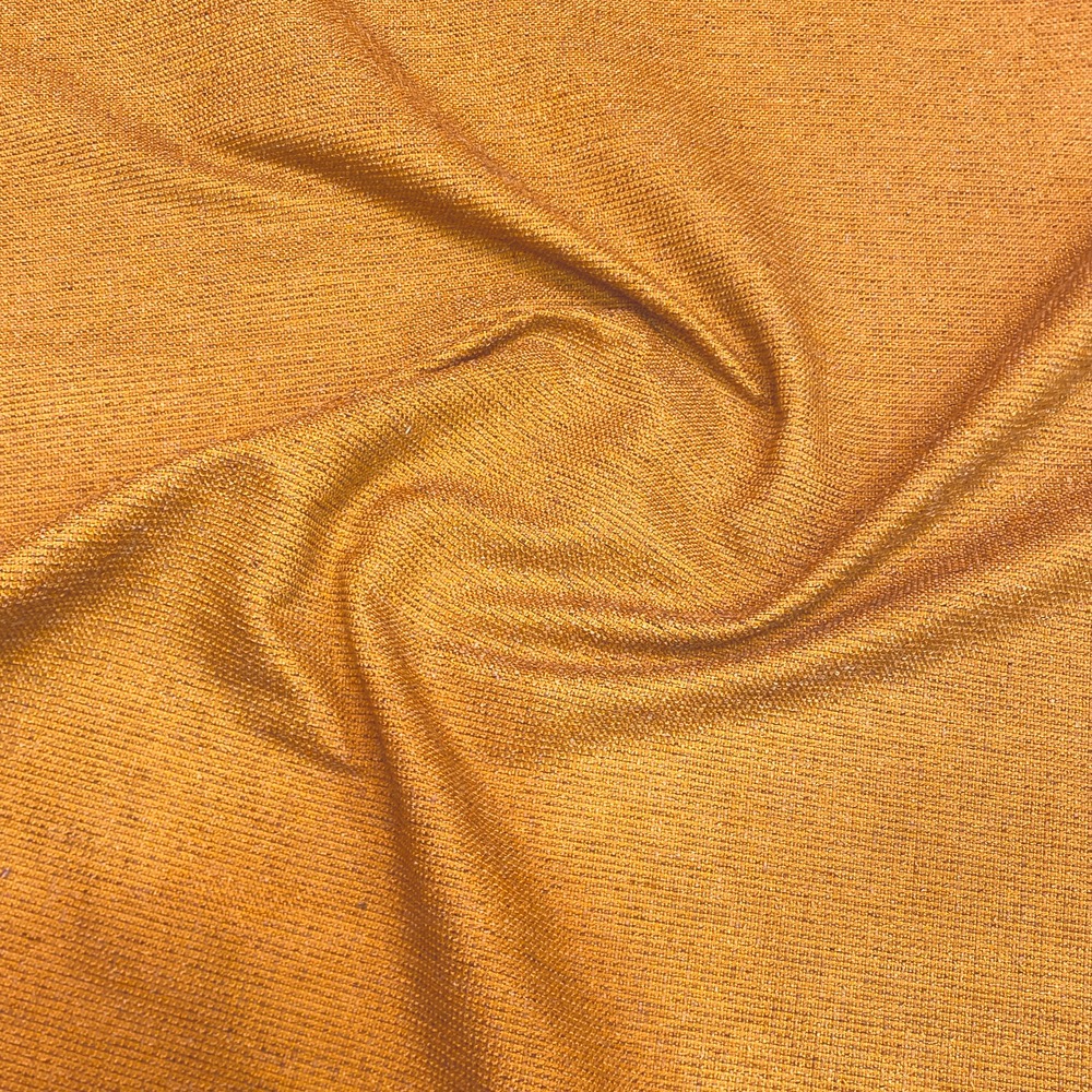 پارچه مبلی و پرده ایی لنزا رنگ خردلی برای مبل راحتی